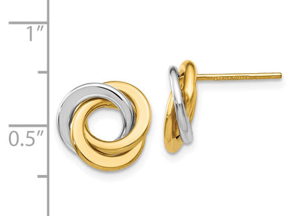 14k Two-tone Earrings Style TL945 - Classique Jewelry Inc.