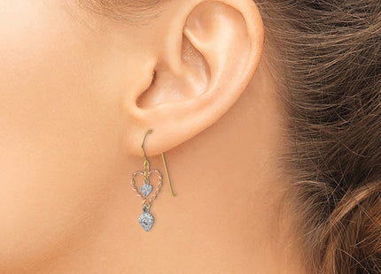 14k Tri-Color Earrings Style TL966 - Classique Jewelry Inc.