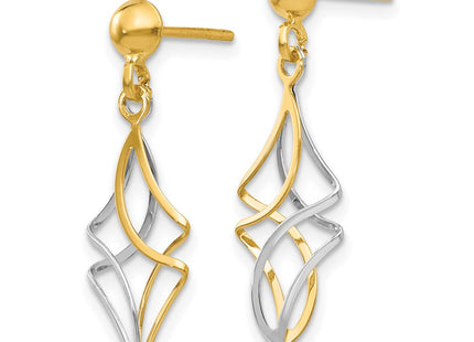 14k Two-tone Earrings Style TL971 - Classique Jewelry Inc.