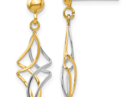 14k Two-tone Earrings Style TL971 - Classique Jewelry Inc.