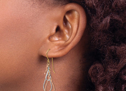 14k Tri-Color Earrings Style TL975 - Classique Jewelry Inc.
