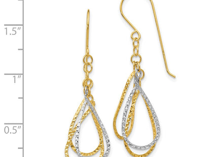 14k Two-tone Earrings Style TL977 - Classique Jewelry Inc.