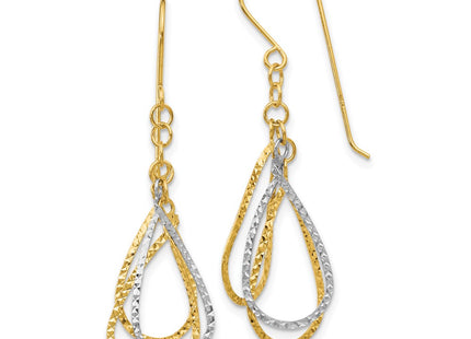 14k Two-tone Earrings Style TL977 - Classique Jewelry Inc.
