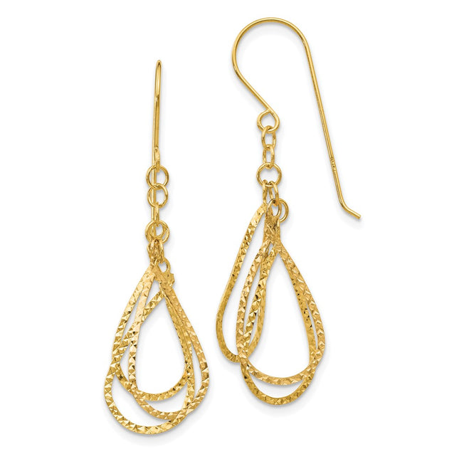 14k Yellow Gold Earrings Style TL977Y - Classique Jewelry Inc.