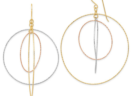 14k Tri-Color Earrings Style TL999 - Classique Jewelry Inc.