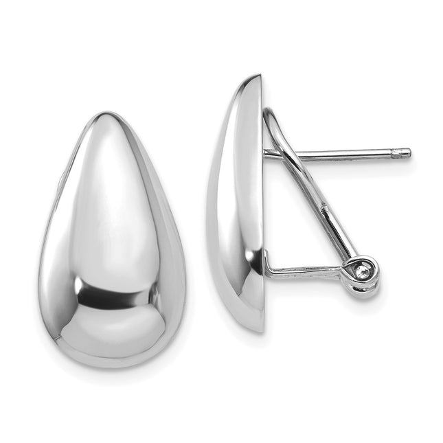 14k White Gold Earrings Style TM165 - Classique Jewelry Inc.