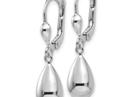 14K white gold drop earrings, alternate view