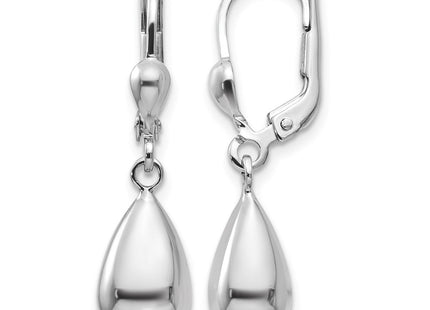 14K white gold drop earrings