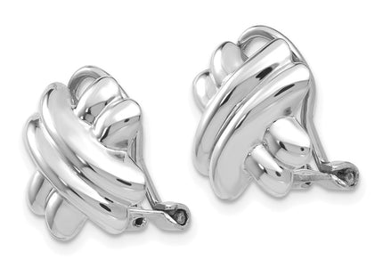 14k White Gold Earrings Style TM282 - Classique Jewelry Inc.