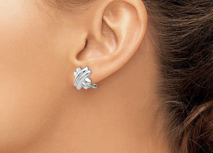 14k White Gold Earrings Style TM282 - Classique Jewelry Inc.