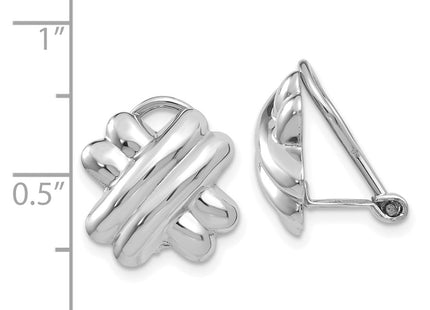 14k White Gold Earrings Style TM282 - Classique Jewelry Inc.