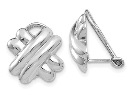 14k White Gold Earrings Style TM282 - Classique Jewelry Inc.