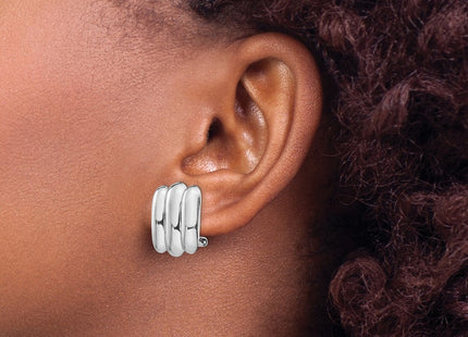 14K white gold earrings, another view