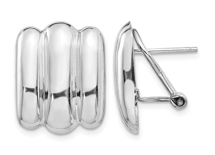 14K white gold earrings