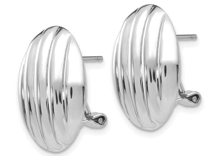 14K white gold earrings, alternate view