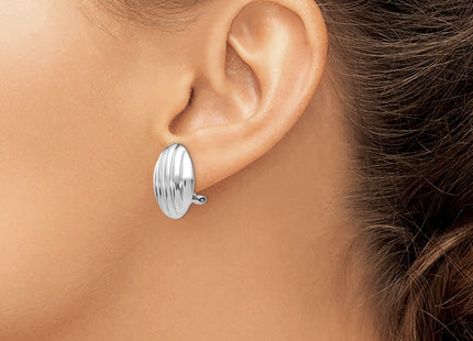 14K white gold earrings, another view