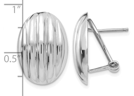14K white gold earrings, further view