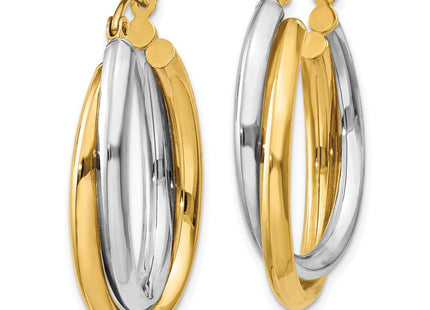 14K gold oval hoop earrings, alternate view