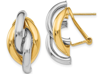 14k Two-tone Earrings Style TM427 - Classique Jewelry Inc.