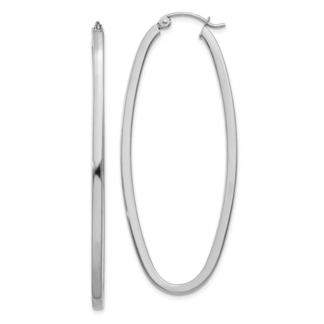 14k White Gold Earrings Style TM494 - Classique Jewelry Inc.