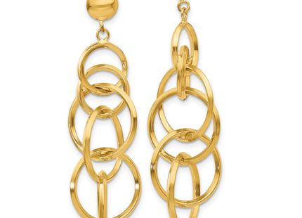 14k Yellow Gold Earrings Style TM545 - Classique Jewelry Inc.