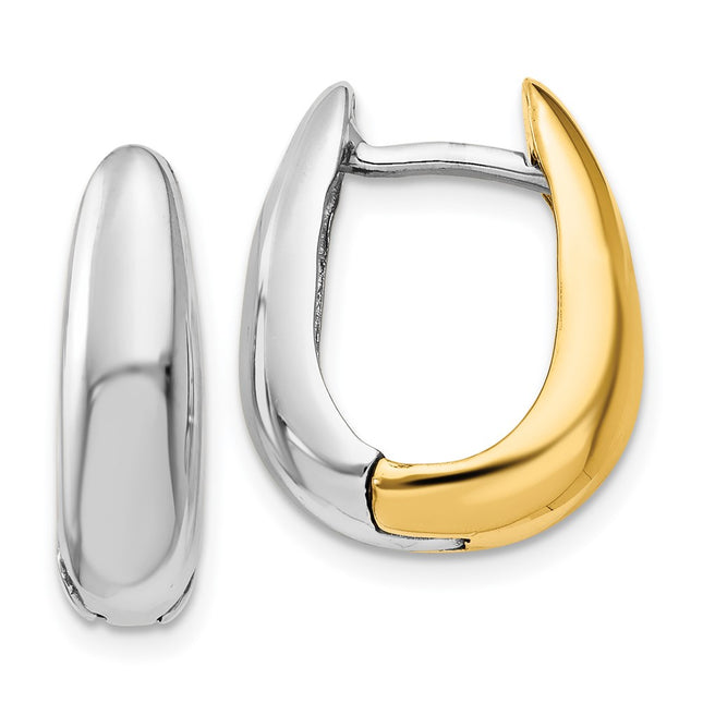 14k Two-tone Earrings Style TM586 - Classique Jewelry Inc.