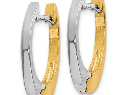 14k Two-tone Earrings Style TM587 - Classique Jewelry Inc.