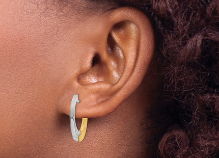 14k Two-tone Earrings Style TM587 - Classique Jewelry Inc.