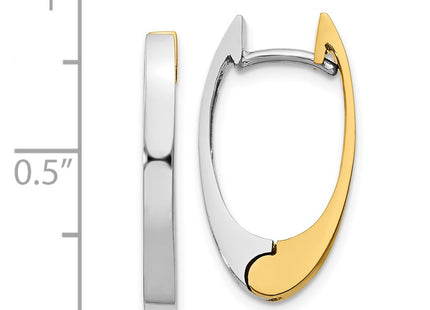 14k Two-tone Earrings Style TM587 - Classique Jewelry Inc.