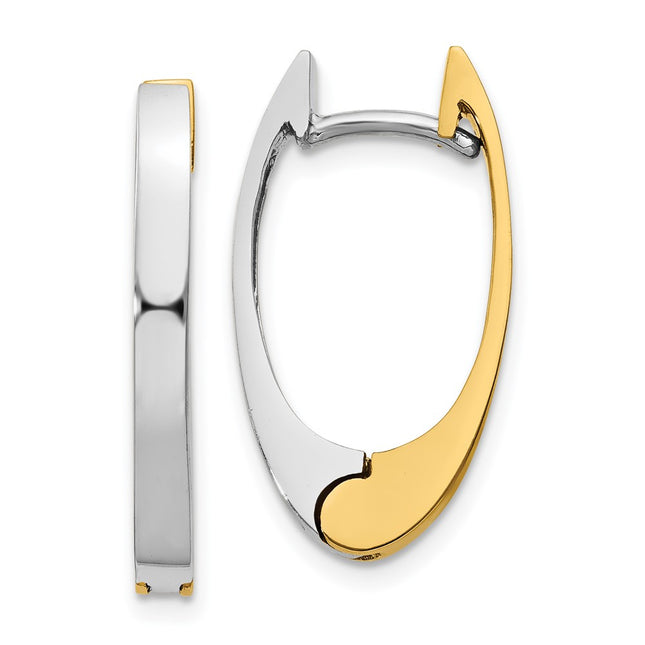 14k Two-tone Earrings Style TM587 - Classique Jewelry Inc.