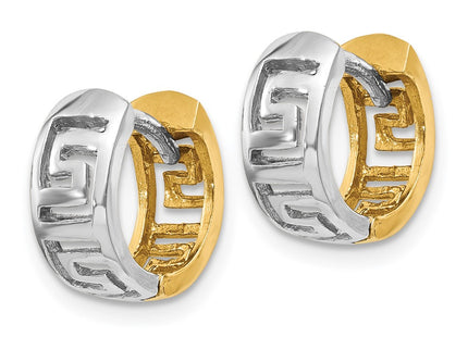 14k Two-tone Earrings Style TM590 - Classique Jewelry Inc.