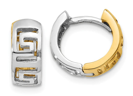 14k Two-tone Earrings Style TM590 - Classique Jewelry Inc.