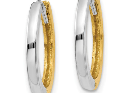 14K gold hoop earrings, alternate view