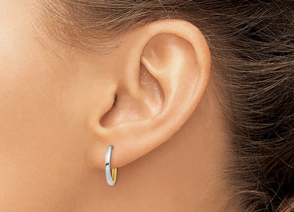 14K gold hoop earrings, another view