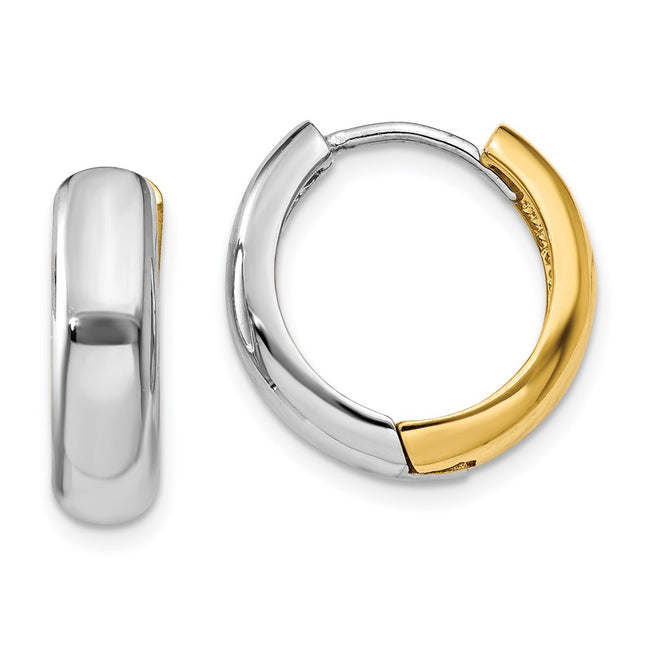 14k Two-tone Earrings Style TM595 - Classique Jewelry Inc.
