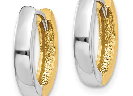 14K gold hoop earrings, alternate view