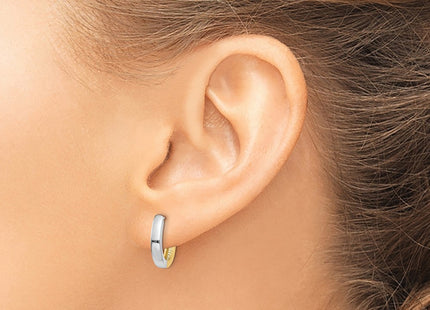 14K gold hoop earrings, another view