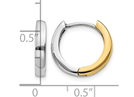 14K gold hoop earrings, further view