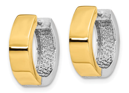 14K gold hoop earrings, alternate view