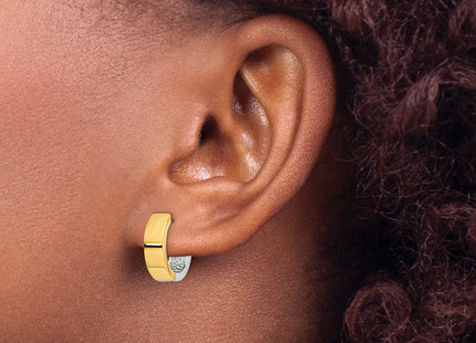 14K gold hoop earrings, another view
