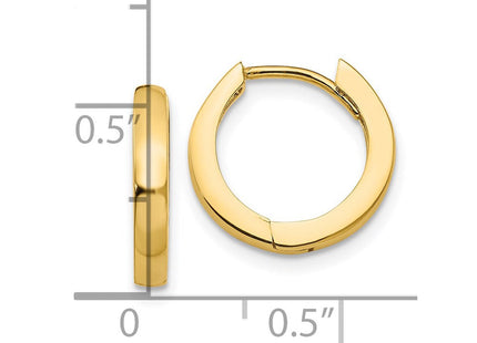 14k Round Hinged Hoop Earrings (Style TM607)