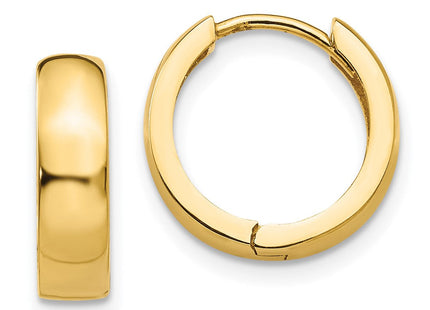 14k Round Hinged Hoop Earrings (Style TM609)