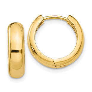 14k Round Hinged Hoop Earrings (Style TM610)