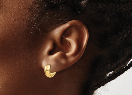 14K gold hoop earrings, another view