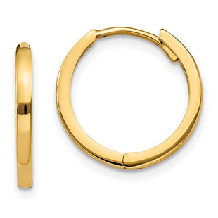 14k Round Hinged Hoop Earrings (Style TM615)