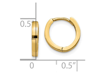 14k Round Hinged Hoop Earrings (Style TM619)