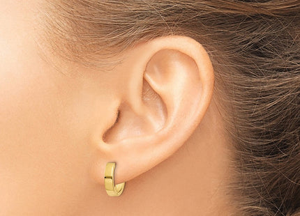 14K white gold hoop earrings, another view