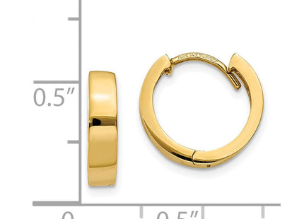 14K white gold hoop earrings, further view