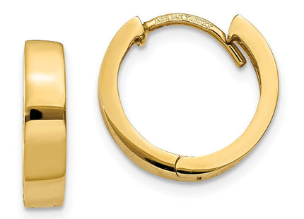 14K white gold hoop earrings
