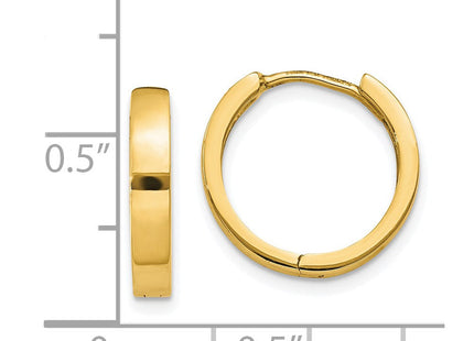 14k Round Hinged Hoop Earrings (Style TM624)
